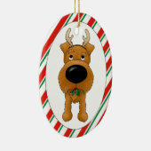 Irish Terrier Kerstversier Keramisch Ornament (Rechts)