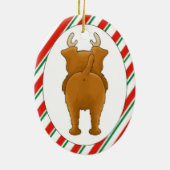 Irish Terrier Kerstversier Keramisch Ornament (Achterkant)