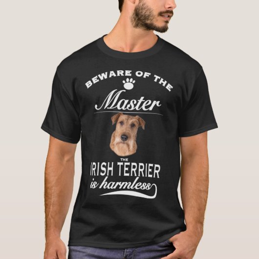 Irish Terrier let op de meester Irish Terrie T-shirt (Voorkant)