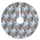 Irish Terrier liet het sneeuwen Kerstmis Kerstboom Rok (Voorkant)