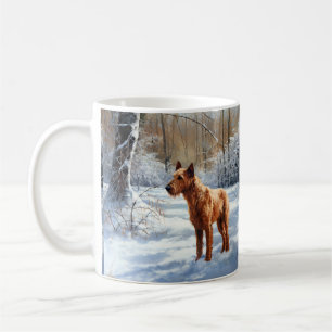 Irish Terrier liet het sneeuwen Kerstmis Koffiemok