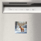 Irish Terrier liet het sneeuwen Kerstmis Magneet (Insitu (Vaatwasser))