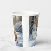 Irish Terrier liet het sneeuwen Kerstmis Papieren Bekers (Rechts)