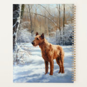 Irish Terrier liet het sneeuwen Kerstmis Planner (Achterkant)