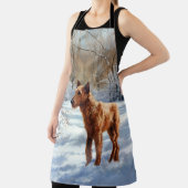 Irish Terrier liet het sneeuwen Kerstmis Schort (Insitu)