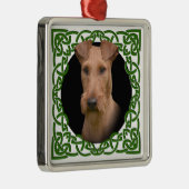 Irish Terrier Metalen Ornament (Rechts)