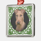 Irish Terrier Metalen Ornament (Links)