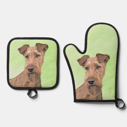 Irish Terrier Ovenwant & Pannenlap Set (Voorkant)