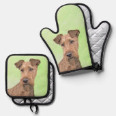 Irish Terrier Ovenwant & Pannenlap Set (Voorkant / Achterkant)