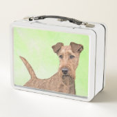 Irish Terrier Painting - Cute Original Dog Art (Achterkant)