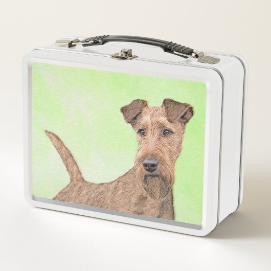 Irish Terrier Painting - Cute Original Dog Art (Voorkant)