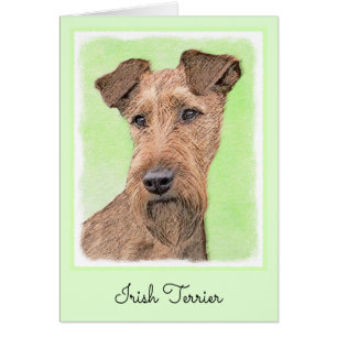 Irish Terrier Painting - Cute Original Dog Art