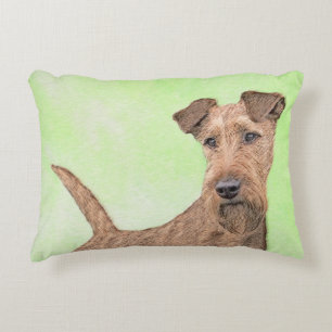 Irish Terrier Painting - Cute Original Dog Art Accent Kussen