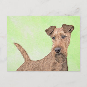 Irish Terrier Painting - Cute Original Dog Art Briefkaart