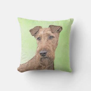 Irish Terrier Painting - Cute Original Dog Art Buitenkussen