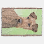 Irish Terrier Painting - Cute Original Dog Art Deken (Voorkant)