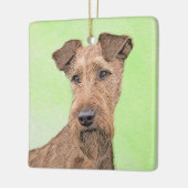 Irish Terrier Painting - Cute Original Dog Art Keramisch Ornament (Links)