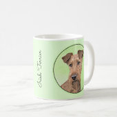 Irish Terrier Painting - Cute Original Dog Art Koffiemok (Voorkant rechts)