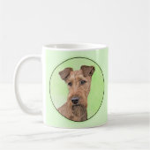 Irish Terrier Painting - Cute Original Dog Art Koffiemok (Links)