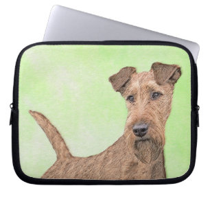 Irish Terrier Painting - Cute Original Dog Art Laptop Sleeve