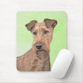 Irish Terrier Painting - Cute Original Dog Art Muismat (Met muis)