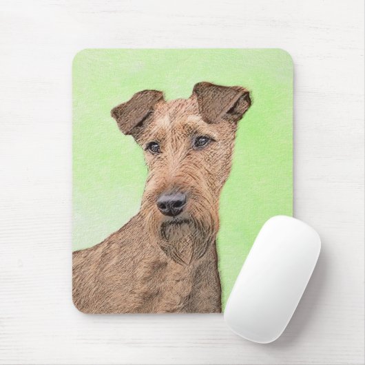 Irish Terrier Painting - Cute Original Dog Art Muismat (Met muis)
