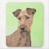 Irish Terrier Painting - Cute Original Dog Art Muismat (Voorkant)