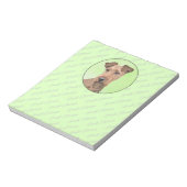 Irish Terrier Painting - Cute Original Dog Art Notitieblok (Linkerzijde)