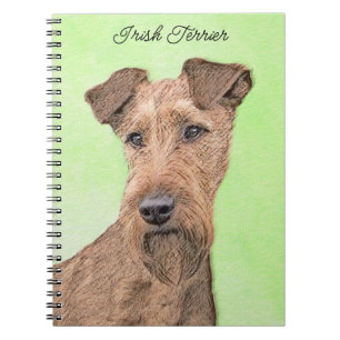 Irish Terrier Painting - Cute Original Dog Art Notitieboek