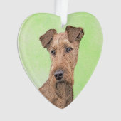 Irish Terrier Painting - Cute Original Dog Art Ornament (voorkant)