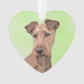 Irish Terrier Painting - Cute Original Dog Art Ornament (achterkant)