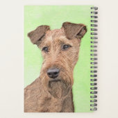 Irish Terrier Painting - Cute Original Dog Art Planner (Achterkant)