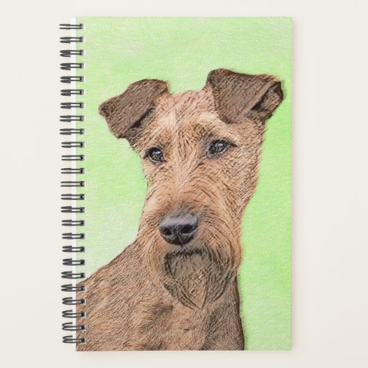 Irish Terrier Painting - Cute Original Dog Art Planner (Voorkant)