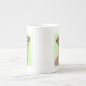 Irish Terrier Painting - Cute Original Dog Art Porselein Kop (Voorkant)