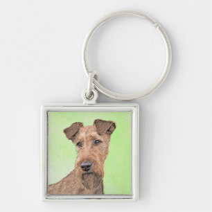 Irish Terrier Painting - Cute Original Dog Art Sleutelhanger