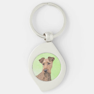 Irish Terrier Painting - Cute Original Dog Art Sleutelhanger