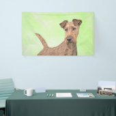 Irish Terrier Painting - Cute Original Dog Art Spandoek (Beurs)