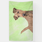 Irish Terrier Painting - Cute Original Dog Art Spandoek (Verticaal)