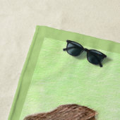 Irish Terrier Painting - Cute Original Dog Art Strandlaken (In situ)