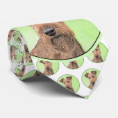 Irish Terrier Painting - Cute Original Dog Art Stropdas (Opgerold)