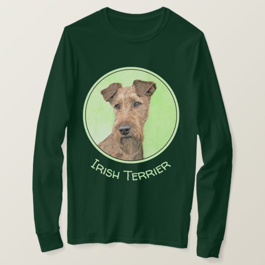 Irish Terrier Painting - Cute Original Dog Art T-shirt (Design voorkant)
