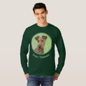 Irish Terrier Painting - Cute Original Dog Art T-shirt (Voorkant volledig)