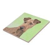 Irish Terrier Painting - Cute Original Dog Art Tegeltje (Zijkant)