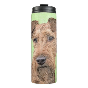 Irish Terrier Painting - Cute Original Dog Art Thermosbeker