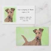 Irish Terrier Painting - Cute Original Dog Art Visitekaartje (Voorkant / Achterkant)