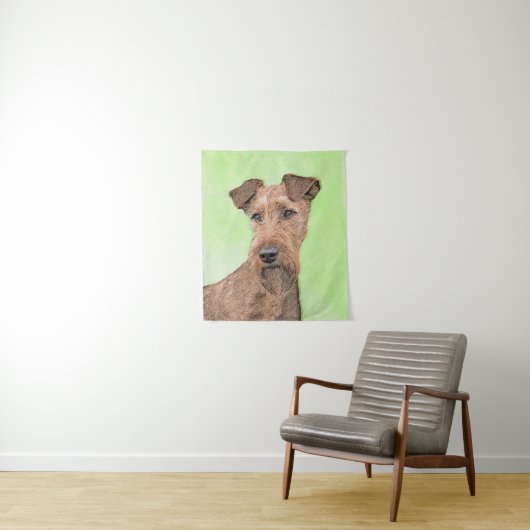 Irish Terrier Painting - Cute Original Dog Art Wandkleed (In situ)