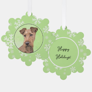 Irish Terrier Painting - Schattigee originele Dog Ornament Kaart