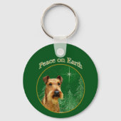 Irish Terrier Peace Sleutelhanger (Voorkant)