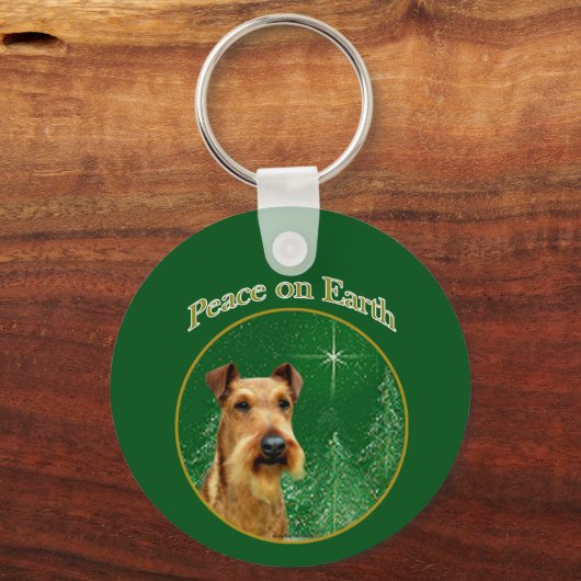 Irish Terrier Peace Sleutelhanger (Achterkant)