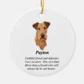 Irish Terrier Rainbow Bridge Keramisch sieraad Keramisch Ornament (Voorkant)